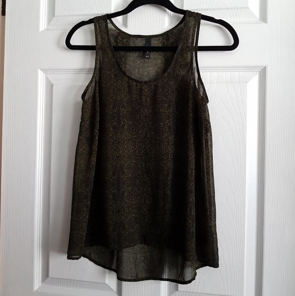Jess Sheer High Low Tank Top
